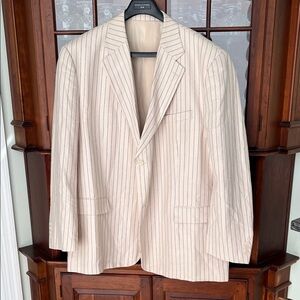 Sophisticated Beige Striped Blazer